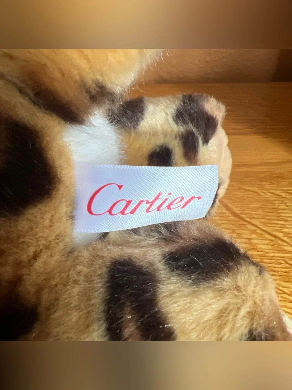 CARTIER - Plush Leopard Cub Stuffed Animal - Tan & Dark Brown RARE - Picture 3 of 9